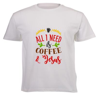 Coffee & Jesus - Unisex Short-sleeve T-shirt - 180g Thumbnail