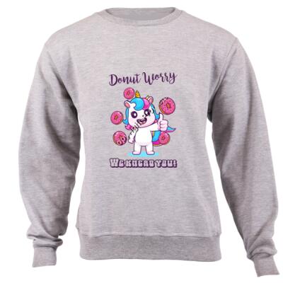 Proud Chef: Unicorn Donut Worry We Knead You - Fun & Cozy Baking Comfort - Unisex Sweater  Thumbnail
