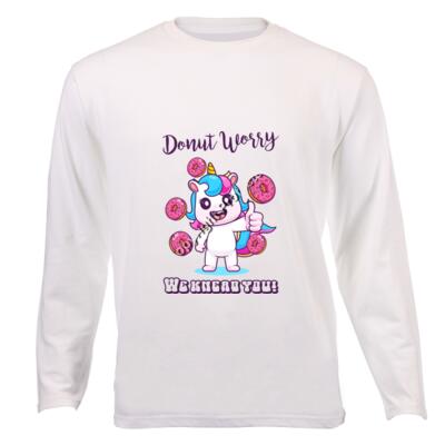 Proud Chef: Unicorn Donut Worry We Knead You - Fun & Cozy Baking Comfort - Unisex Long-sleeve T-shirt Thumbnail